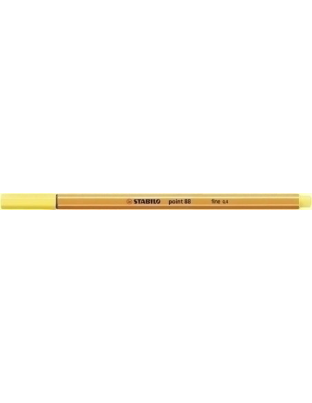 ROTULADOR FIBRA STABILO POINT 88  AMARILLO LIMON