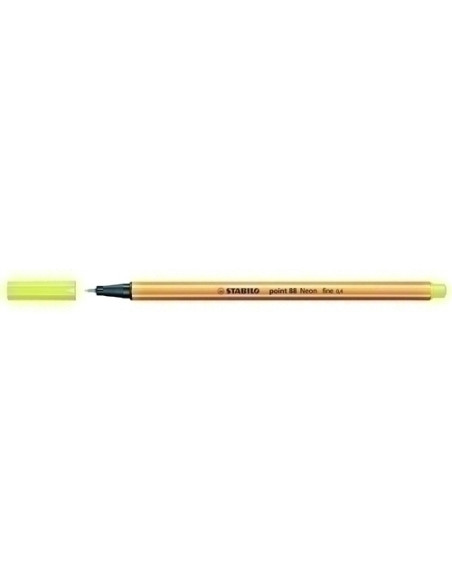 ROTULADOR FIBRA STABILO POINT 88  AMARILLO NEON
