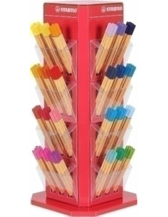 ROTULADOR FIBRA STABILO POINT 88 EXPOSITOR de 48050 SC 47 col 20x NEGRO 10x RESTANTES 46 COLORES 50x NEGRO SIN CARGO