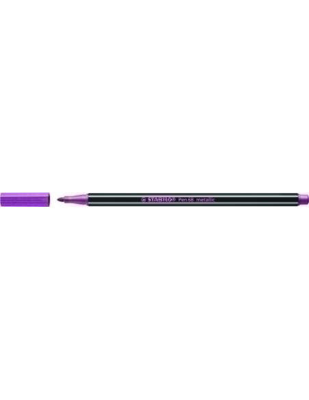 ROTULADOR FIBRA STABILO PEN 68  METALLIC ROSA