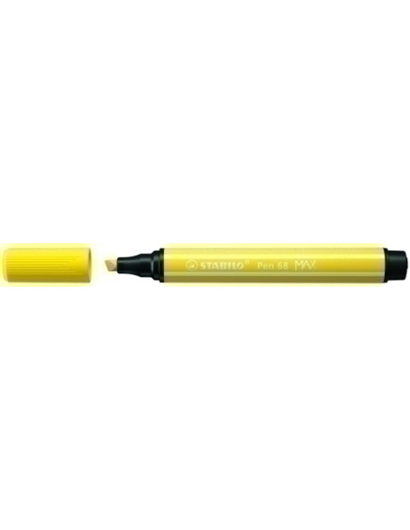 ROTULADOR FIBRA STABILO PEN 68 MAX AMARILLO LIMON