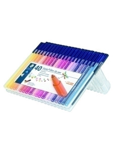 ROTULADOR FIBRA STAEDTLER  323 TRIPLUS COLOR SURTIDO ESTUCHE de 40