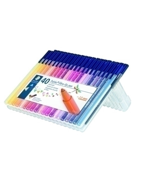 ROTULADOR FIBRA STAEDTLER  323 TRIPLUS COLOR SURTIDO ESTUCHE de 40