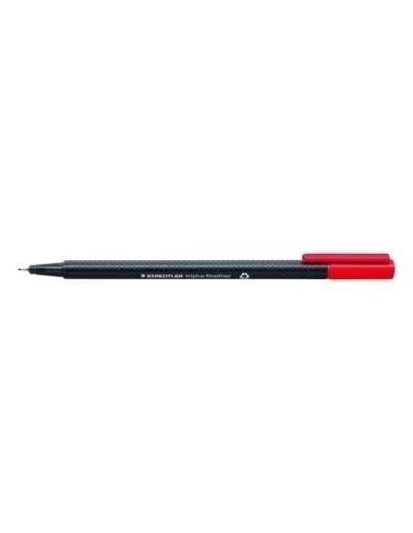 ROTULADOR FIBRA STAEDTLER  334 TRIPLUS FINELINER   ROJO