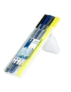 ROTULADOR FIBRA STAEDTLER  334 TRIPLUS FINELINER BOX de  4