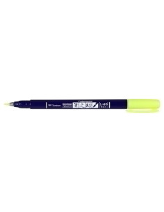 ROTULADOR TOMBOW CALIGRAFIA FUDENOSUKE PUNTA DURA AMARILLO NEON