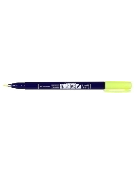 ROTULADOR TOMBOW CALIGRAFIA FUDENOSUKE PUNTA DURA AMARILLO NEON