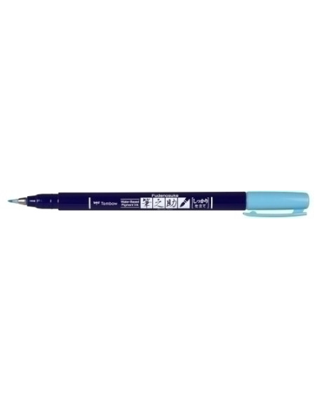 ROTULADOR TOMBOW CALIGRAFIA FUDENOSUKE PUNTA DURA AZUL NEON