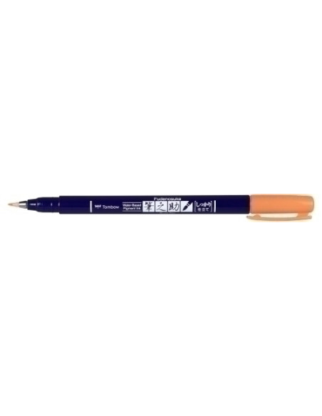 ROTULADOR TOMBOW CALIGRAFIA FUDENOSUKE PUNTA DURA NARANJA NEON