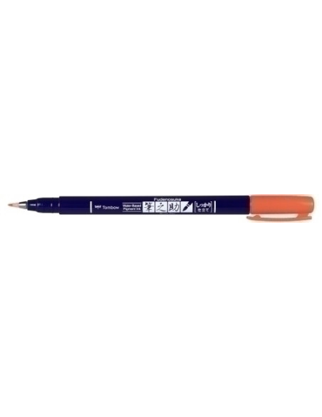 ROTULADOR TOMBOW CALIGRAFIA FUDENOSUKE PUNTA DURA ROJO NEON