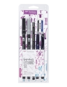 SET LETTERING TOMBOW BEGINNER 2 ROT ABT DUAL BRUSH  1 LAPIZ GRAFITO  1 ROT CALIGRAFIA  1 ROT PERMANENTE DOBLE PUNTA  1 GOMA  MAN