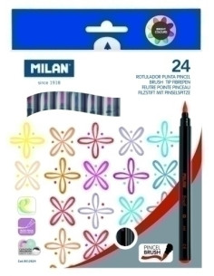 ROTULADOR MILAN PUNTA PINCEL CAJA de 24