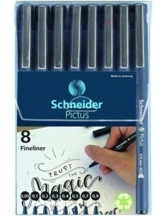 ROTULADOR CALIBRADO SCHNEIDER PICTUS SURTIDO ESTUCHE de 8