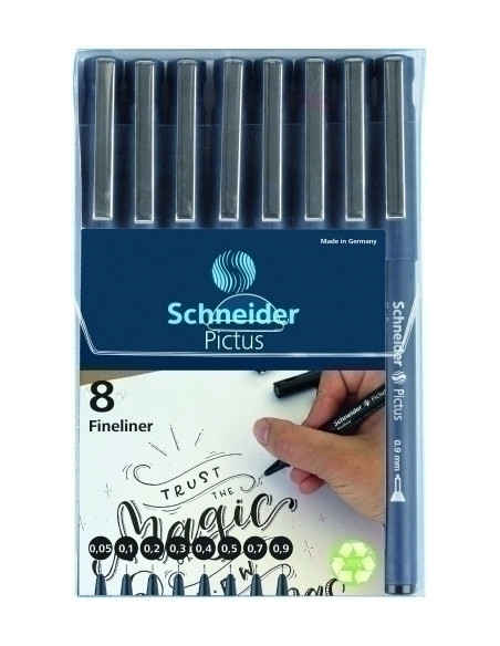 ROTULADOR CALIBRADO SCHNEIDER PICTUS SURTIDO ESTUCHE de 8