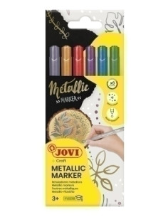 ROTULADOR FIBRA JOVI DECOR METALIC ESTUCHE de  6