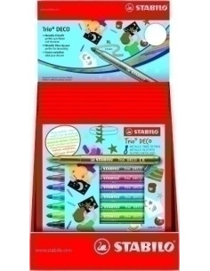 ROTULADOR FIBRA STABILO TRIO DECO 377 EXPOSITOR de 96 12x 8 col