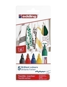 MARCADOR TEXTIL EDDING 4500 CAJA de 5