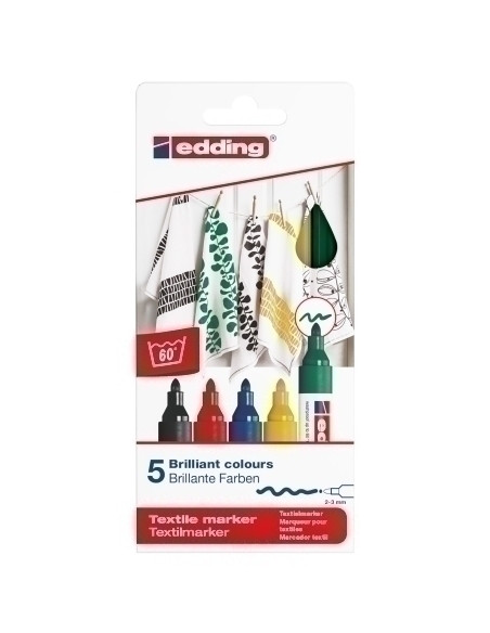 MARCADOR TEXTIL EDDING 4500 CAJA de 5