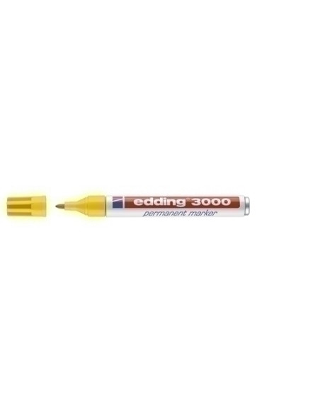 MARCADOR PERMANENTE EDDING 3000 CONICO  AMARILLO