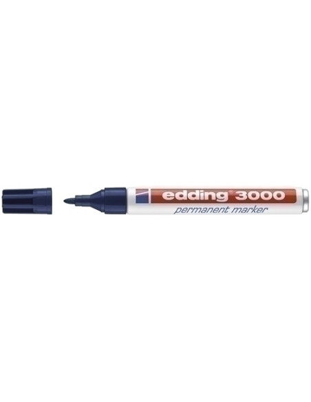 MARCADOR PERMANENTE EDDING 3000 CONICO  AZUL ACERO