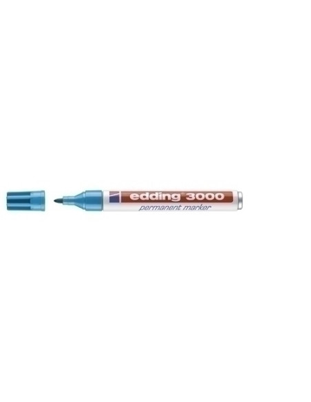 MARCADOR PERMANENTE EDDING 3000 CONICO  AZUL CLARO