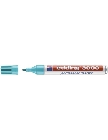 MARCADOR PERMANENTE EDDING 3000 CONICO  AZUL TURQUESA