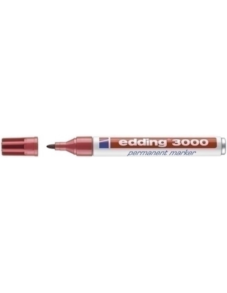 MARCADOR PERMANENTE EDDING 3000 CONICO  CARMIN