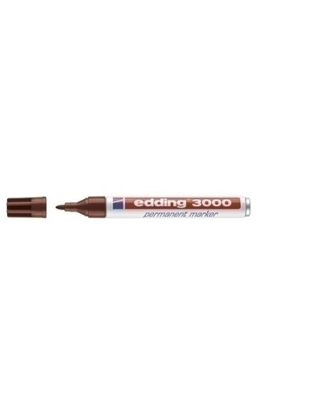 MARCADOR PERMANENTE EDDING 3000 CONICO  MARRON