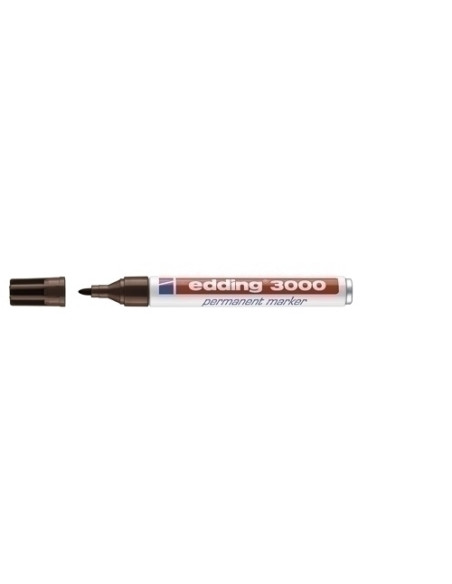 MARCADOR PERMANENTE EDDING 3000 CONICO  MARRON OSCURO