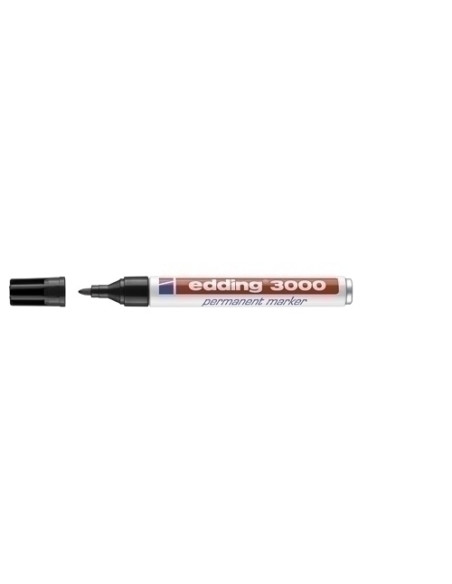 MARCADOR PERMANENTE EDDING 3000 CONICO  NEGRO