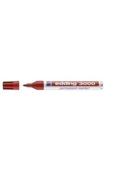 MARCADOR PERMANENTE EDDING 3000 CONICO  ROJO