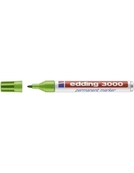 MARCADOR PERMANENTE EDDING 3000 CONICO  VERDE CLARO