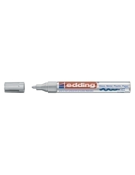 MARCADOR TOPACA PERM EDDING  750 CONICO PLATA