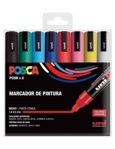 MARCADOR TOPACA NO PERM UNI POSCA  18 PC-5M BOLSA de 8
