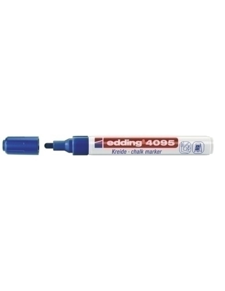 MARCADOR TIZA LIQUIDA EDDING 4095 CONICO AZUL