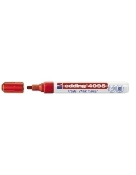 MARCADOR TIZA LIQUIDA EDDING 4095 CONICO ROJO