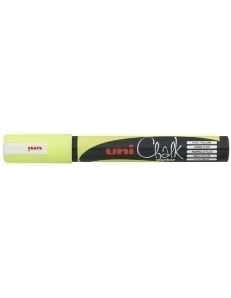 MARCADOR TIZA LIQUIDA UNI-BALL CHALK MARKER PWE-5M 18-25 mm AMARILLO