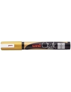 MARCADOR TIZA LIQUIDA UNI-BALL CHALK MARKER PWE-5M 18-25 mm ORO