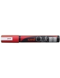 MARCADOR TIZA LIQUIDA UNI-BALL CHALK MARKER PWE-5M 18-25 mm ROJO