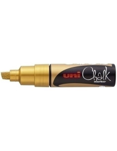 MARCADOR TIZA LIQUIDA UNI-BALL CHALK MARKER PWE-8K 80 mm ORO