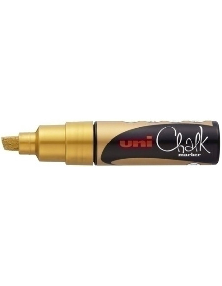 MARCADOR TIZA LIQUIDA UNI-BALL CHALK MARKER PWE-8K 80 mm ORO