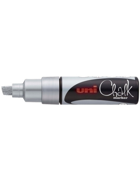MARCADOR TIZA LIQUIDA UNI-BALL CHALK MARKER PWE-8K 80 mm PLATA