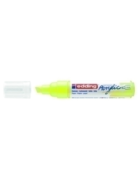 MARCADOR ACRYLIC EDDING 5000 BISELADO 5-10 mm AMARILLO NEON