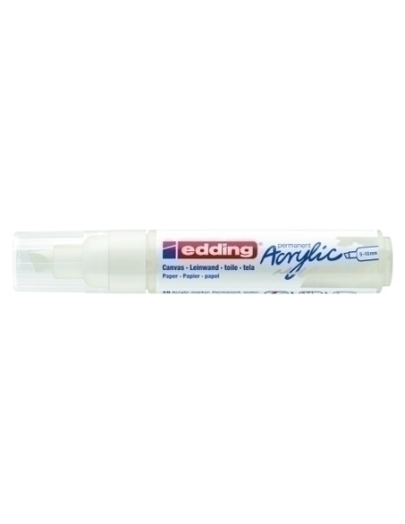 MARCADOR ACRYLIC EDDING 5000 BISELADO 5-10 mm BLANCO
