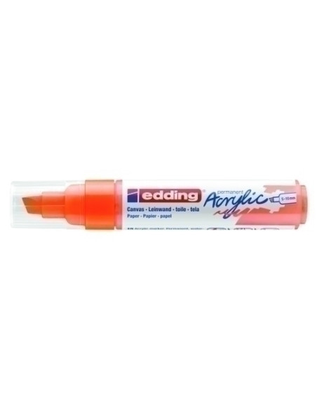 MARCADOR ACRYLIC EDDING 5000 BISELADO 5-10 mm NARANJA NEON