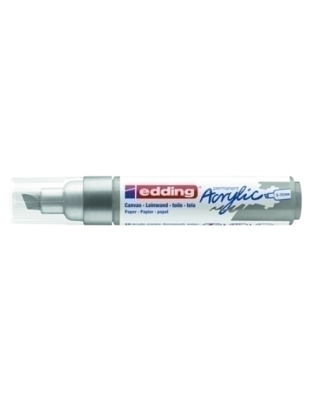 MARCADOR ACRYLIC EDDING 5000 BISELADO 5-10 mm PLATA