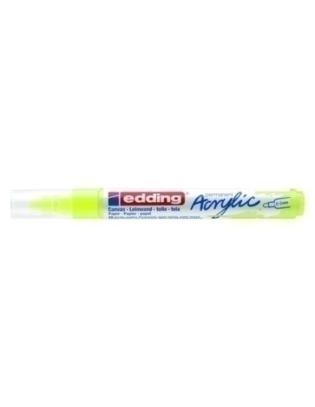 MARCADOR ACRYLIC EDDING 5100 CONICO 2-3 mm AMARILLO NEON