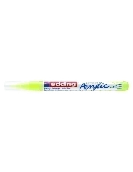 MARCADOR ACRYLIC EDDING 5300 CONICO 1-2 mm AMARILLO NEON
