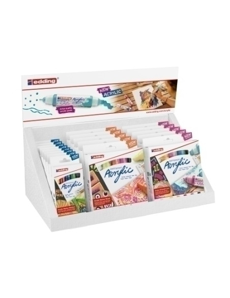 MARCADOR ACRYLIC EDDING SURTIDO EXPOSITOR de 18 5x50008x51005x5400