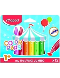 CERAS MAPED WAX JUMBO COLOR PEPS ESTUCHE DE 12